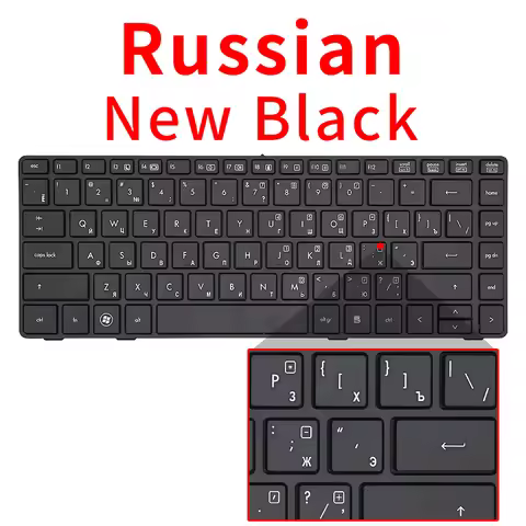 New US Russian Laptop Keyboard For HP EliteBook 6470p 6470w 6470b 8460p 8460w 8460b 8470p 8470w 8470