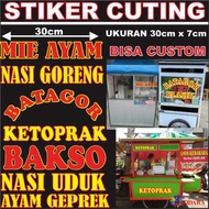STKER CUTING / STIKER KACA / STIKER CUSTOM / STIKER GROBAK / STIKER MIE AYAM BASO KETOPRAK NASI GORE