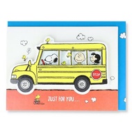 史努比公車【Hallmark-Snoopy立體卡片 JP多用途】
