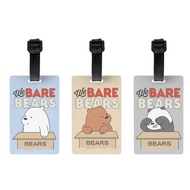 WE BARE BEARS Plastic Waterproof Luggage Tag Travel Suitcase Bag Name Address Label Travel Accessories Travel Bag Label Tag Best Gift