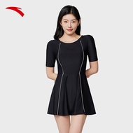 ANTA Women Skin-friendly Lightweight Comfortable Soft Sports One Piece Swimsuit 1824532456 Leigt Of