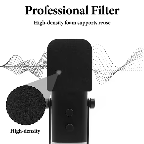 Custom Geekria for Creators Foam Windscreen Compatible with FIFINE AmpliGame AM8 Microphone Antipop 