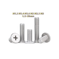 [XZM-LY] 304 Stainless Steel Computer Screw Phillips Flat Head Screw Thin Head Screw M1.2M1.4M1.6M2M
