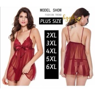HGGBS PLUSSIZE 2XL- 6XL Sexy Babydoll Lingerie Nightwear Dress  Sexy ATLP685