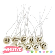 UMISTYDREAMUM9U 10PCS Lamp Holder, GU10 Socket Light Base, Light Fittings Ceramic Silicone Lead Wire