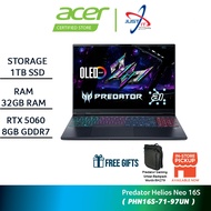 ACER PREDATOR HELIOS NEO 16S PHN16S-71-97UN 16" OLED GAMING LAPTOP ( CU9-275HX 32GD5 1TBSSD / RTX506