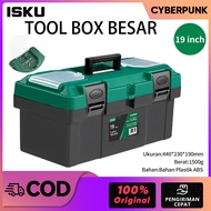 ISKU Tool Box Besar 14/17/19/20 Inch Bahan PP /2 layaer Kotak Peralatan Perkakas Serbaguna