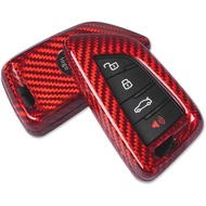 T-carbon Key Fob Cover Compatible with Toyota Supra GR A90 A91 MK5 2019-2024,Real Carbon Fiber Smart
