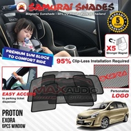 (5-Yrs Warranty) PROTON EXORA SAMURAI SHADES Premium Magnetic Sunshade Car Sun Shade
