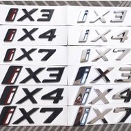 Suitable for BMW new energy i4 i7 i3 iX rear lettering ix4 black car sticker logo rear trunk logo