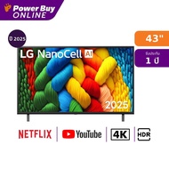 LG ทีวี NANO80 สมาร์ททีวี 43 นิ้ว 4K NanoCell UHD LED รุ่น 43NANO80ASA.ATM ปี 2025