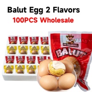 Mr.Squirrel 100PCS Balut Egg/Balot Egg Spicy & Five-Spice Flavors Egg Salted Egg