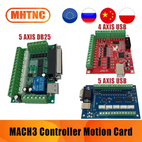 HOT CNC Controller MACH3 System 4 Axis / 5 Axis USB 5 Axis DB25 Motion Card 100Khz Driver Board for 