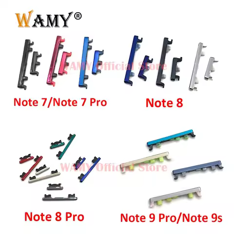 New Volume Power Button Side Key For Xiaomi Redmi Note 7/7 Pro Note 8 Note 9 Pro 9S Side Power Key +
