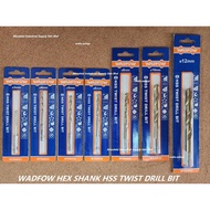 WADFOW Titanium Nitride Hex Shank HSS Twist Drill Bit