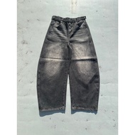 JPSSC] 2025AW 9090 King Logo Slub Denim Buggy Pants Washed Tree Jeans