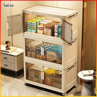 Salvo Foldable Storage Box 3/4/5 Layers Double Doors Storage Cabinet Wardrobe Stackable Storage Orga