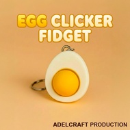 GANTUNGAN OCA Egg Clicker Fidget Keychain Mechanical Keyboard Keycap 3D Egg ASMR Clicky