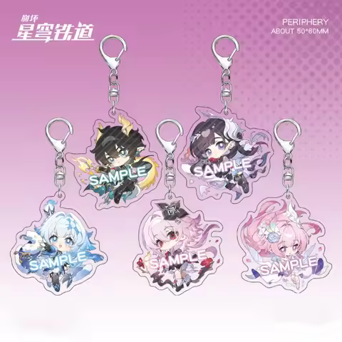 Game Honkai Star Rail Dan Heng Hysilens Cerydra Cyrene Evernight March 7th Cosplay Keychain Acrylic 