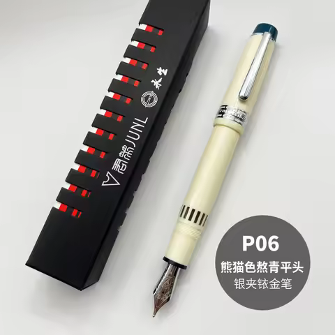 Panda White! WingSung 630 Large Resin Piston Fountain Pen N0.8 Iraurita EF/F/M Nib Gold Clip Busines