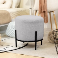 Koncept Furniture สตูล KC-PLAY รุ่น TACTIC ผ้าขนเทา (40x40x42 ซม.)