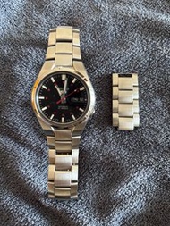 Seiko 5 Men's Black Dial Day-Date SS Watch 7S26-02F0