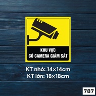 AREA decal sticker WITH CCTV CAMERA, waterproof material - CODE 787