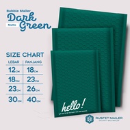 Amplop Bubble Wrap Dark Green Poly Mailer Padded Envelope Rusfet - Dark Green