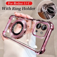 Redmi 15 C 2025 Soft Casing For Redmi 15 C Redmi15 C Redmi15C 4G 5G Clear Shockproof Case With Magne