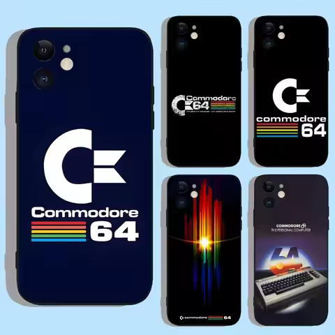 Commodore 64 Phone Case For Apple iPhone 15,14,13,12,11,XS,XR,X,8,7,Pro,Max,Plus,mini Silicone Black