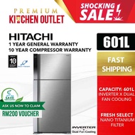 Hitachi 601L Refrigerator Big2 Stylish Series 2 Door R-V710P7M-1 BSL | Fridge | Peti Sejuk | Peti Ais