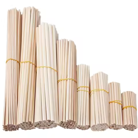 Wooden Craft Sticks Bulk, Wood Sticks for Crafts, Wooden Sticks for Crafting, Wood Dowels for Crafti