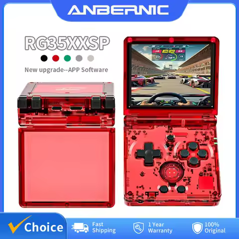 ANBERNIC RG35XXSP Upgrade Flip Retro Handheld Game Console 3.5'' IPS Linux 64 bit WiFi Bluetooth Vid