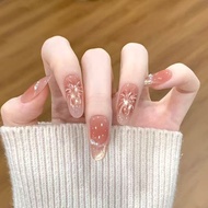 Wearing Nails Premium Nail Feel Fireworks Gradient Patch Cat's Eye New Year Autumn Winter Blush Flas