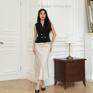 Maroo - Scarlet Vest Top / Women's Button Vest Top / Women's Vest Top / Slim Fitted Vest