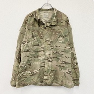 美軍ACU作戰夾克，軍用夾克，多地形迷彩，卡其色，L碼，古著
