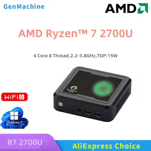 Gemachine AMD Ryzen™ 7 2700U Mini PC 4 Core 8 Thread 2.2-3.8GHz TDP 15W Desktop Computer DDR4 M.2 NV