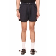 Unisex over-the-knee fabric SHORTS - BEUTER RELAXED SUITE SHORTS - BLACK