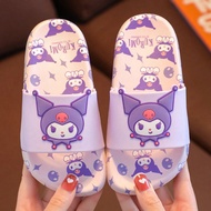 Dép hở mũi hoạt hình dễ thương Sanrio Kuromi dành cho bé gái, giày hoạt hình, dép đế dày chống trượt