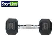 ATHLETICO RUBBER HEXAGON DUMBBELL 10LB