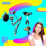 COMPLETE PACKAGE OF MICROPHONE CONDENSER WITH LAZYPOD RECORDING YOUTUBE KAROKE BM-800 ORIGINAL