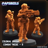 Colonial Marine Combat Medic [9]-Vs Humans-Humanoid Human/32mm scale 3D printed miniature PSK