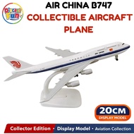 20cm Air China B747 Airlines Boeing B747 with Landing Gear Diecast Aircraft Model Alloy Airplane Col