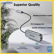 WAVLINK USB C to Ethernet Adapter with 95W Charging Port Driver-free RJ45 Ethernet Adapter 5Gbps for