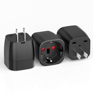 3pcs EU To US Japan Canada Travel Plug European Italy Switzerland Brazil Socket Adapter USA JP Trave