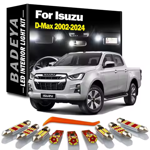 BADEYA 8Pcs LED Interior Reading Map Dome Light Kit For Isuzu D-Max Dmax 2002- 2019 2020 2021 2022 2