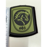 ARMY RUBBER PATCH / RUBBER PATCH 603 / FORMASI 603 / 603 /  EMBROIDERY