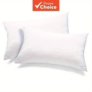 White Pillow Inserts 2Pcs – Soft Fluffy Decorative Cushion Inner Pads – 50-70cm – Breathable Sofa Be