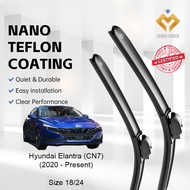 Hyundai Elantra 7th Gen CN7 Premium Japan Tech Car Wiper Accessories 18”+ 24” Universal Hook–Include