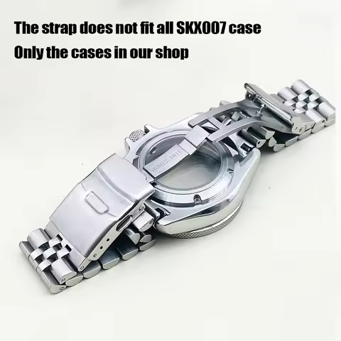 22mm SKX007 Bracelet Jubilee Watch Strap Fit Seiko SKX007 SKX009 SRPD Watch Case With Deployment Sol